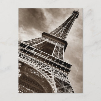 Carte Postale Sepia Color Eiffel Tower Paris