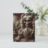Carte Postale Sepia Doll Skeleton Horreur (Debout devant)