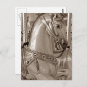 Carte Postale Sepia Horse (Devant / Derrière)