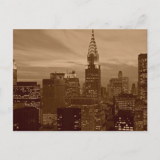 Carte Postale Sepia Tone New York (Devant)