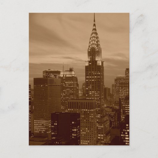 Carte Postale Sepia Tone New York (Devant)