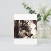 Carte Postale Sepia Wolf & Moon (Debout devant)