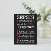 Carte Postale Sepsis Awareness Watch pour le guide TIME (Debout devant)