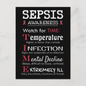 Carte Postale Sepsis Awareness Watch pour le guide TIME (Devant)