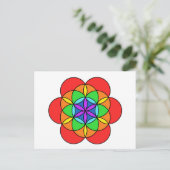 Carte Postale Sept Chakra Fleur de vie (Debout devant)