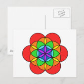Carte Postale Sept Chakra Fleur de vie (Devant / Derrière)