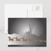 Carte Postale Sept chevaux (Devant / Derrière)