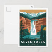 Carte Postale sept chutes colorado (Devant / Derrière)