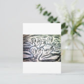 Carte Postale Sept Cygnes Une Baignade (Debout devant)