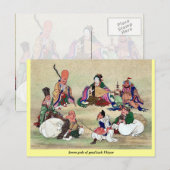 Carte Postale Sept dieux de bonne chance Ukiyoe (Devant / Derrière)