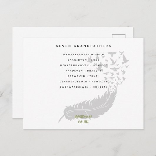 Carte Postale Sept grands-pères (Devant / Derrière)