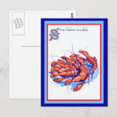 Carte Postale Sept Homards (Devant / Derrière)