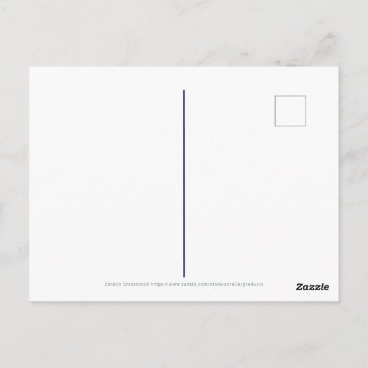 Carte Postale Septembre Mois Fleurs Aster Matin Gloire fantaisie (Dos)