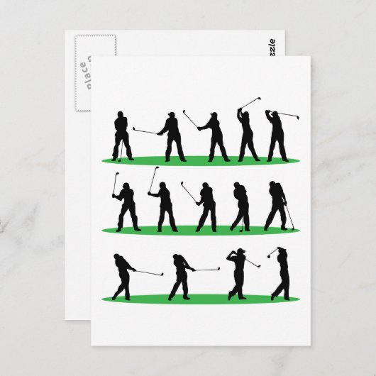 Carte Postale Séquence de conduite de golf (Devant / Derrière)