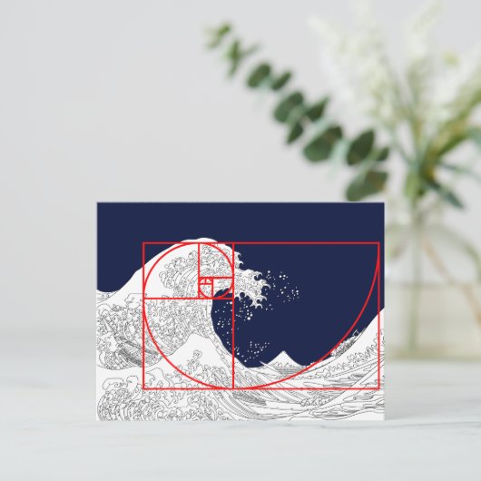 Carte Postale Séquence Fibonacci et la Grande Vague (Debout devant)