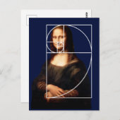 Carte Postale Séquence Leonardo da Vinci Mona Lisa Fibonacci (Devant / Derrière)