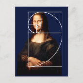 Carte Postale Séquence Leonardo da Vinci Mona Lisa Fibonacci (Devant)