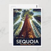 Carte Postale Sequoia National Park Giant Trees (Devant / Derrière)