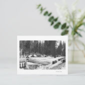 Carte Postale Sequoia National Park Snow Scene in Village (Debout devant)
