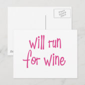 Carte Postale Sera couru pour le vin (Devant / Derrière)