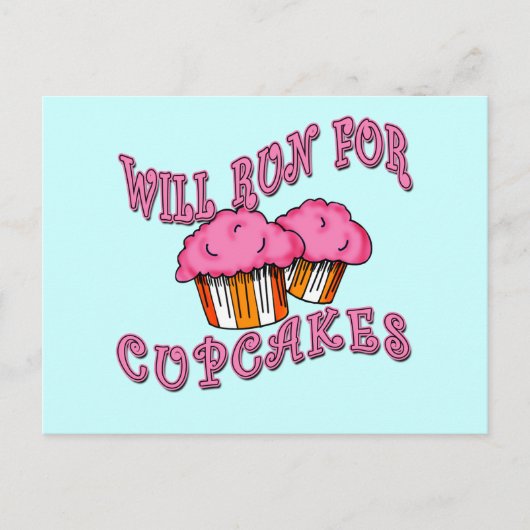 Carte Postale SERA EXÉCUTÉ POUR LES CUPCAKES Running Tee - shirt (Devant)