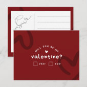 Carte Postale Seras-tu mon Valentin ? Saint-Valentin romantique (Devant / Derrière)