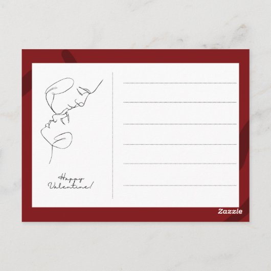 Carte Postale Seras-tu mon Valentin ? Saint-Valentin romantique (Dos)