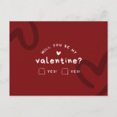 Carte Postale Seras-tu mon Valentin ? Saint-Valentin romantique (Devant)