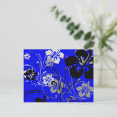 Carte postale Sérénade tropicale (bleue) (Debout devant)