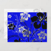 Carte postale Sérénade tropicale (bleue) (Devant / Derrière)