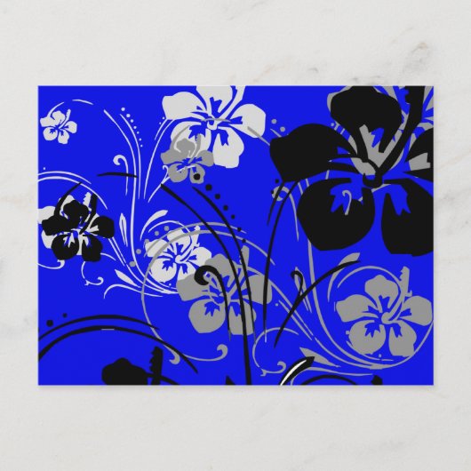 Carte postale Sérénade tropicale (bleue) (Devant)