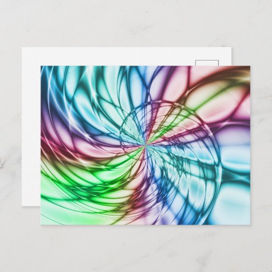 Carte Postale Serendipité | Multicolor Fractal Art (Devant / Derrière)