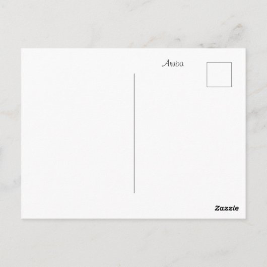 Carte Postale Serene Aruba Long Dock en bois & Ocean Bliss (Dos)