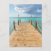Carte Postale Serene Aruba Long Dock en bois & Ocean Bliss (Devant)