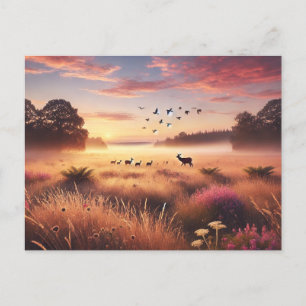 Carte Postale Serene Meadow à Dawn