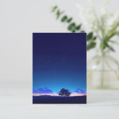 Carte Postale Serene Starry Night Tree Silhouette (Debout devant)