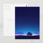 Carte Postale Serene Starry Night Tree Silhouette (Devant / Derrière)