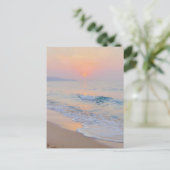 Carte Postale Serene Sunset Beach Ocean Glow (Debout devant)