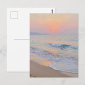 Carte Postale Serene Sunset Beach Ocean Glow (Devant / Derrière)