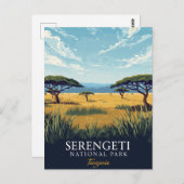 Carte Postale Serengeti Tanzania Safari (Devant / Derrière)