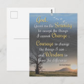 Carte Postale Sérénité, Courage et Sagesse (Devant / Derrière)