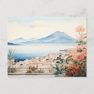 Carte Postale Sérénité de Naples : impressions d'art à l'aquarel