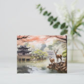 Carte Postale Sérénité de Nara - Impression d'art (Debout devant)