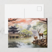 Carte Postale Sérénité de Nara - Impression d'art (Devant / Derrière)