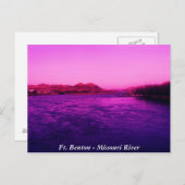 Carte Postale Sérénité, Ft. Benton - Missouri River (Devant / Derrière)