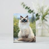 Carte Postale Sérénité impressionniste La Ragdoll (Debout devant)