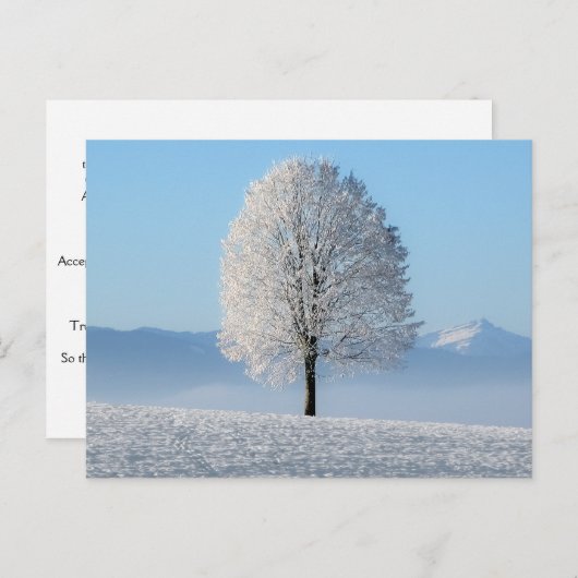 Carte Postale Sérénité Prière Arbre d'hiver (Devant / Derrière)