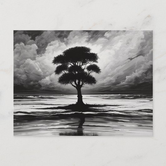 Carte Postale Sérénité solitaire : Résilience d'un arbre (Devant)