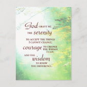 Carte Postale Serenity Prayer (Devant)