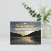 Carte Postale Serenity Prayer Lac Sunset Silhouette (Debout devant)